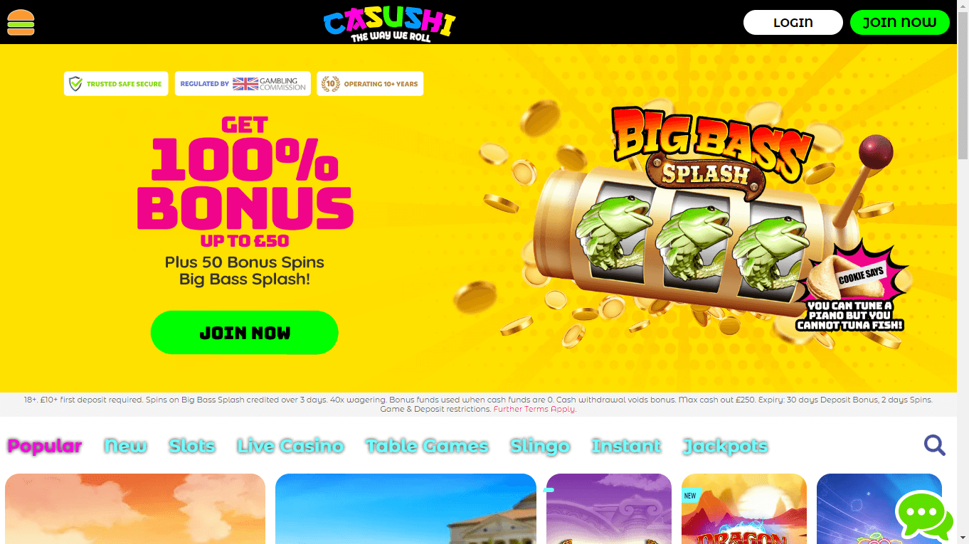 Casushi Casino Desktop screenshot